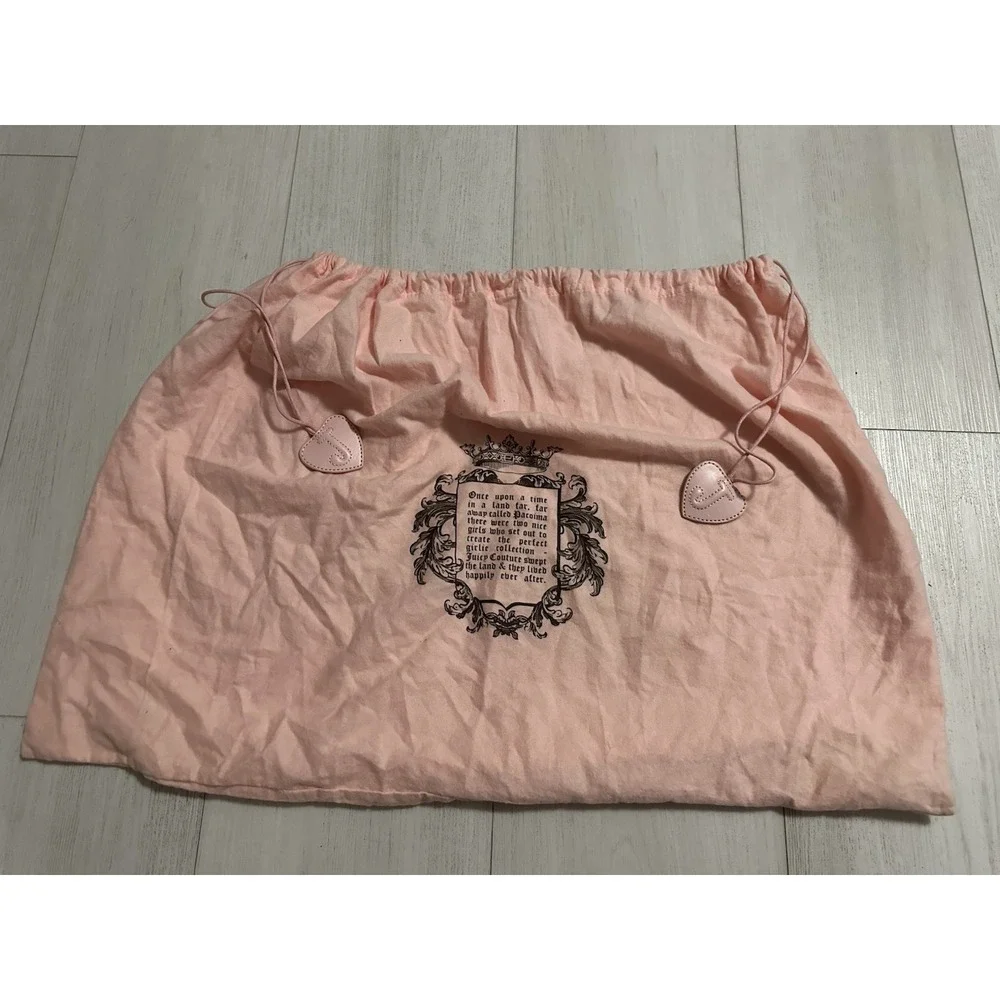 Vintage Y2K Juicy Couture Black Leather Chain‎ Handle Shoulder Bag w/ Dustbag